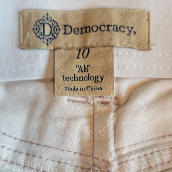 Democracy Women's Cream Skinny Jeans Size 10 - Picture 2 of 10